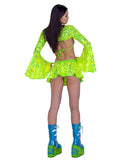 6414 - Sequin Flare Skirt (Avail: Lavender, Lime)