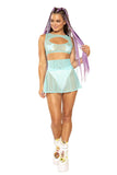 MESH SKATER SKIRT “CRR x J.Valentine”