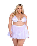 6542 - *Plus Size* Sheer Mesh Skirt (Avail: Pink, Black, White)