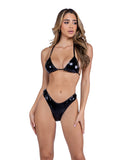 6483 - Vinyl Thong Back Shorts