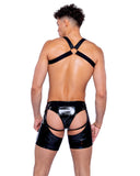 6505 - Pride Faux Leather Studded Harness