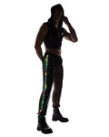 6511 - Pride Vinyl & Fishnet Light-Up Joggers