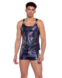 6530 - Men's Rainbow Oil Slick Camouflage Shorts