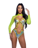 6656 - Holographic Fishnet Shrug (Pink, White or Lime)