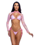 6656 - Holographic Fishnet Shrug (Pink, White or Lime)
