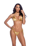 6676 - 2PC Crushed Velvet Bikini Tie Set