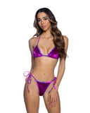 6676 - 2PC Crushed Velvet Bikini Tie Set