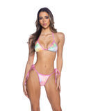 6676 - 2PC Crushed Velvet Bikini Tie Set