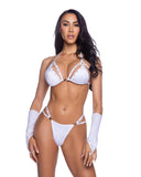 6684 - 2PC Bedazzled Strappy Breakaway Bikini Set with Rhinestone Detail