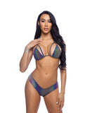 6699 - 2PC Reflective Low Rise Short Set