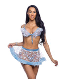 6719 - TIE TOP w/ Butterfly & Sequin Trim