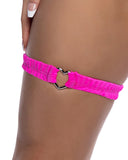 6728 - Spandex Garter with Heart Shaped Hardware