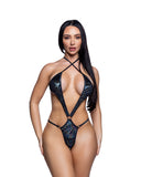 6751 - Black, Blue or Purple Embossed Velvet Criss-Cross 1PC