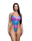 6754 - Shimmer String-Back Dancewear /Swimwear Bodysuit (3 Colors)