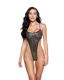 6755 - Sequin Net String-Back Dancewear Bodysuit (Black or White)