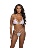 6776 - 2PC Iridescent Foil Ring Bikini Set (5 Colors)