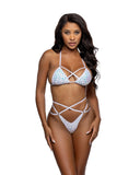 6779 - 2PC Sequin Strappy Ring Bikini /Dancer Set (3 Colors)
