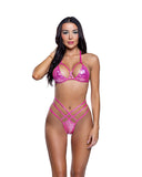 6780 - 2PC Holographic Weave Bikini /Dancer Set (2 Colors)