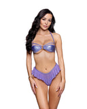 6783 - 2PC Shimmer Bandeau Bikini / Dancer Set (4 Colors)