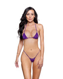6790 - 2PC Embossed Velvet Bikini Set