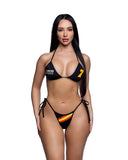 6804 - 2PC Racer Print Tie-Side Bikini/Dancer Set