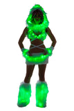 FF430 - Faux fur Light-Up Infinity Hood
