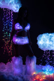 FF427 - Faux Fur Light-Up Skirt (Pink, Blue, Green, White)