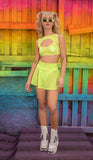 NEON MESH SKATER SKIRT “CRR x J.Valentine”