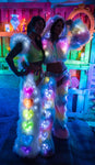 PASTEL/GLITTER LED  LIGHT-UP CROPPED FAUX FUR JACKET “CRR x J.Valentine”