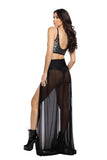 FF470 - Long Two-Slit Skirt (Black or White)