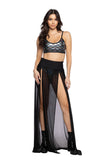FF470 - Long Two-Slit Skirt (Black or White)