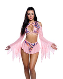 JR265 - Pink or Teal/Black Butterfly Flow Top *CRR x J. Valentine*