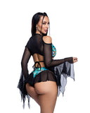 JR265 - Pink or Teal/Black Butterfly Flow Top *CRR x J. Valentine*