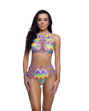 JR274 - Neon Lavender Lace-up Top *CRR x J.Valentine*