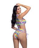 JR274 - Neon Lavender Lace-up Top *CRR x J.Valentine*