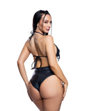JR286 - Lace-up Top & High-Waist Rave/Swim Short Set (3 Colors; S-XL) *CRR x J.Valentine*