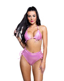 JR286 - Lace-up Top & High-Waist Rave/Swim Short Set (3 Colors; S-XL) *CRR x J.Valentine*