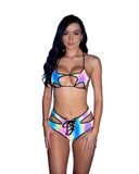JR289 - Reflective Star Top & Lace-up Short *CRR x J.Valentine*