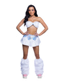 JR303 - Faux Fur Skirt & Bandeau Top (2 Colors) *CRR x J.Valentine*