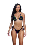 PBS121 - Playboy Bunny Multi-Color/Black Bikini Set