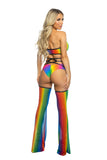 JR210 - Rainbow Mesh Wrap Halter