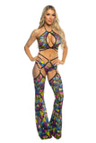 Butterfly or Blue Mushroom Mesh Wrap Halter *CRR x J.Valentine*