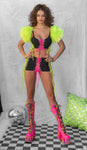 NEON MULTI LACE-UP (Pink/Black/Lime)SKIRT* “CRR x J.Valentine”