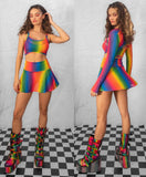 RAINBOW MESH SKIRT “CRR x J.Valentine”