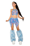 Butterfly or Blue Mushroom Mesh Wrap Halter *CRR x J.Valentine*
