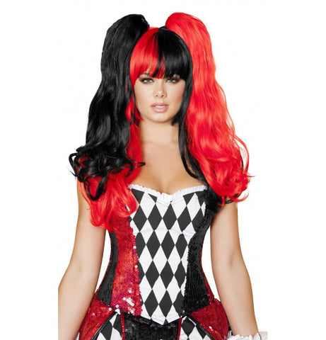 WIG101 - Black Red Wig