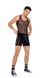 6151 - Mens Pride Two-Tone Biker Shorts