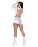 6221 - Sequin Fishnet High Waisted Shorts (Avail in Black and White)