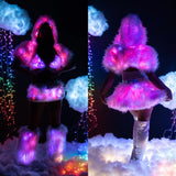 LMT.EDT. LED Light up Faux Fur Belted SKIRT (5 Colors) Holiday Collection *CRR x J.VALENTINE*