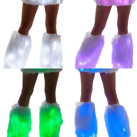 LMT.EDT. LED Light Up Faux Fur Legwarmers Holiday Collection *CRR x J.VALENTINE*